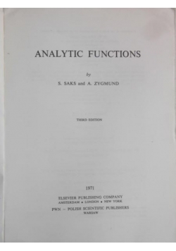 Analytic Functions