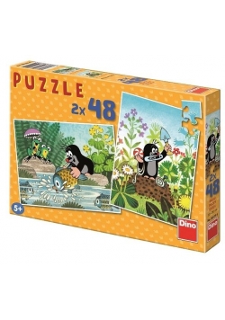 Puzzle 2x48 Krecik DINO