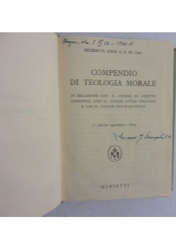 Compendio di teologia morale