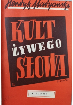 Kult żywego słowa, 1935 r.