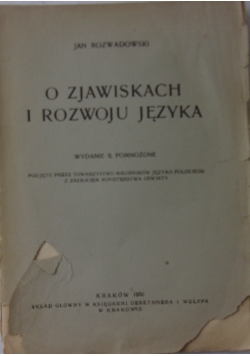 O zjawiskach i rozwoju języka, 1950 r.