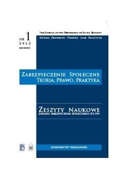 Zabezpieczenie Społeczne. Teoria, prawo, praktyka, nr 1