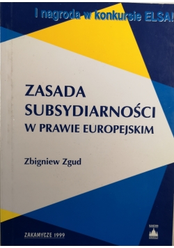 Zasada subsydiarności w prawie europejskim