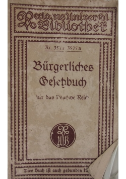 Burgerliches Geschbuch,