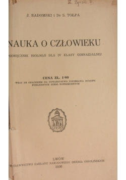Nauka o człowieku, 1936 r.