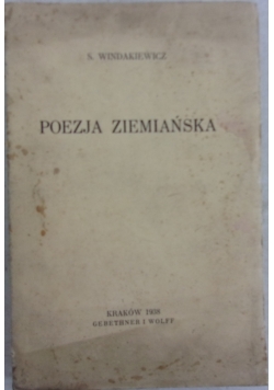 Poezja ziemiańska, 1938 r.