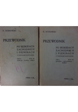Przewodnik po Beskidach zachodnich i Pieninach. Zestaw 2 książek, 1930 r.