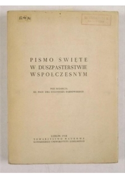Pismo Święte w duszpasterstwie współczesnym