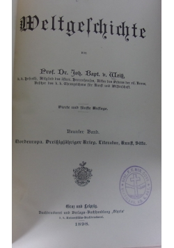 Weltgeschichte. 1898 r.