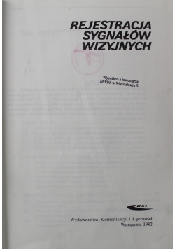 Rejestracja sygnałów wizyjnych