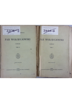 Pan Wołodyjowski, tom I-II, 1939 r.