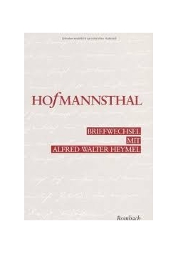 Briefwechsel Mit Alfred Walter