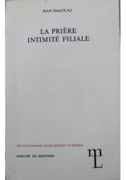 La priere intimite filiale