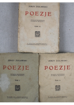Poezje  1908 r tom 1 do 3   1908 r