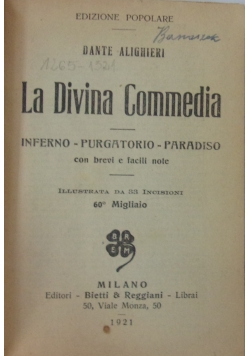 La Divina Commedia , 1921r.