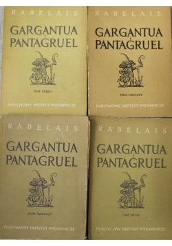 Gargantua i Pantagruel Zestaw 4 książek 1949 r.
