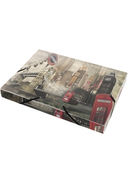 Teczka Box A4 na gumkę z nadrukiem London