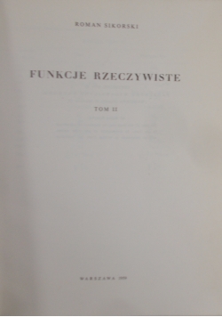 Funkcje Rzeczywiste Tom II