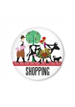 Przypinka mała - shopping 37 mm FOLKSTAR