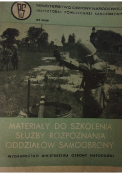 Materiały do szkolenia służby rozpoznania oddziałów samoobrony