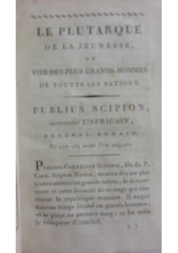 Le Plutarque de la jeunesse, ou Abrege des vies des plus grands hommes de toutes les nations, 1804r.