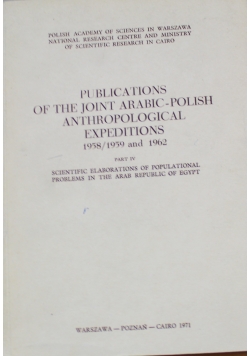 Publications of the Joint Arabic Polish Anthropological Expedition