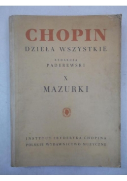 Chopin. Dzieła wszystkie, tom X