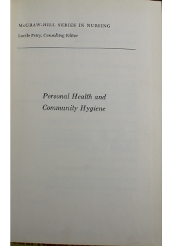 Personal Health and Community Hygiene