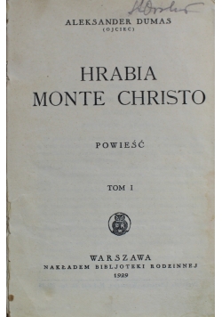 Hrabia Monte Christo tom I 1929 r.