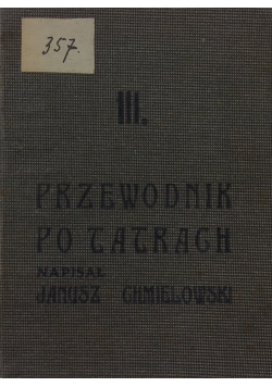 Przewodnik po Tatrach, 1912 r.