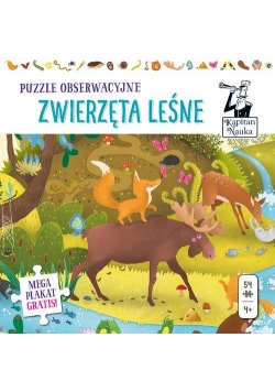 Kapitan Nauka Puzzle obserwacyjne Zwierzęta leśne 4+ 54 elementy + plakat XXL