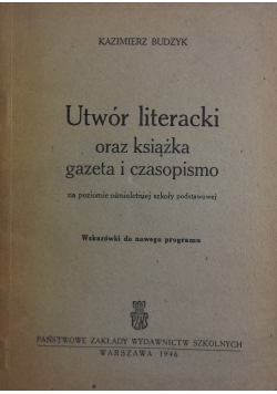 Utwór literacki oraz książka, gazeta i czasopismo,1946r.