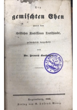 Die gemischten ehen, 1839 r.