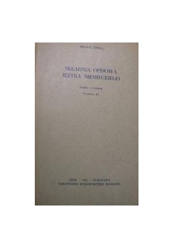 Składnia opisowa języka niemieckiego
