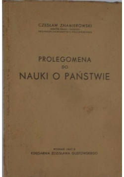 Prolegomena do nauki o państwie, ok 1948 r.
