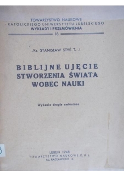 Biblijne ujęcie stworzenia świata wobec nauki, 1948r.