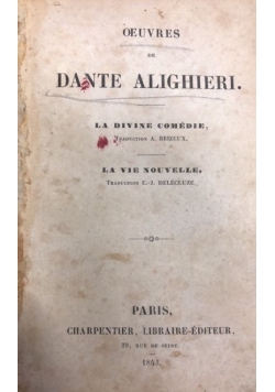 Oeuvres de Dante Alighieri, 1843r.