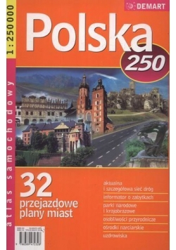 Polska 32 przejazdowe plany miast Atlas samochodowy
