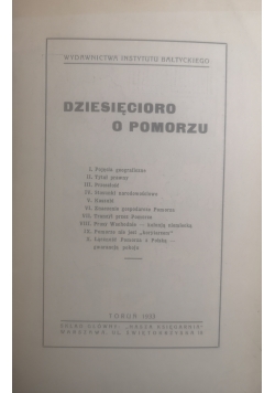 Dziesięcioro o Pomorzu, 1933 r.