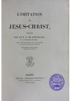 Limitation de Jesus- Christ, 1823r.