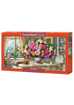Puzzle 4000 Summer Flowers and Cup of tea