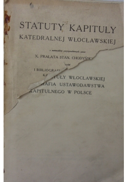 Statuty kapituły katedralnej Wrocławskiej, 1915 r.