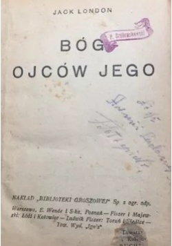 Bóg ojców Jego, 1925 r.
