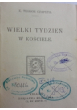 Wielki tydzień w Kościele, 1929 r.