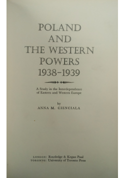 Poland and the Western powers 1938 1939