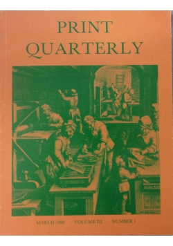 Print Quarterly volume III, nr.1