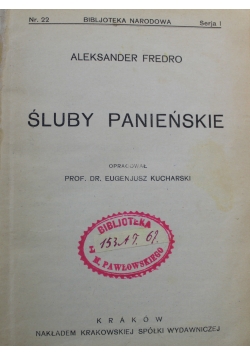 Śluby panieńskie 1920 r.