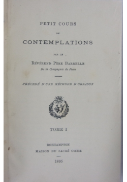 Petit cours de contemplations, 1895 r.