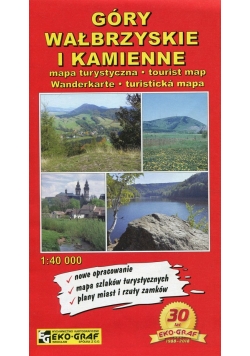 Góry Wałbrzyskie i Kamienne mapa turystyczna 1:40 000