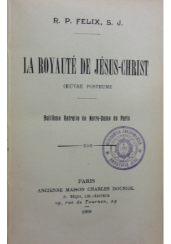 La Royaute de Jesus-Christ, 1908 r.